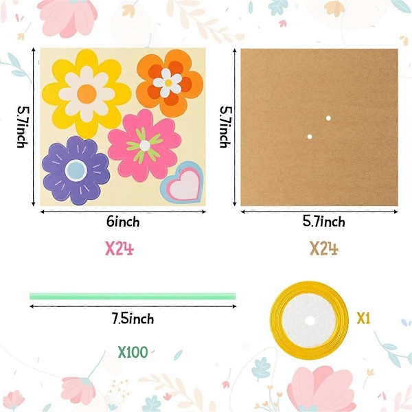 Blombukett Pysselset Mors Dag DIY Doftande Kort Kort 1 Set