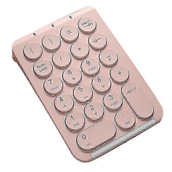Trådløst numerisk tastatur Bluetooth numerisk tastatur Runde tastehetter Numpad 22 taster Oppladbart numerisk tastatur
