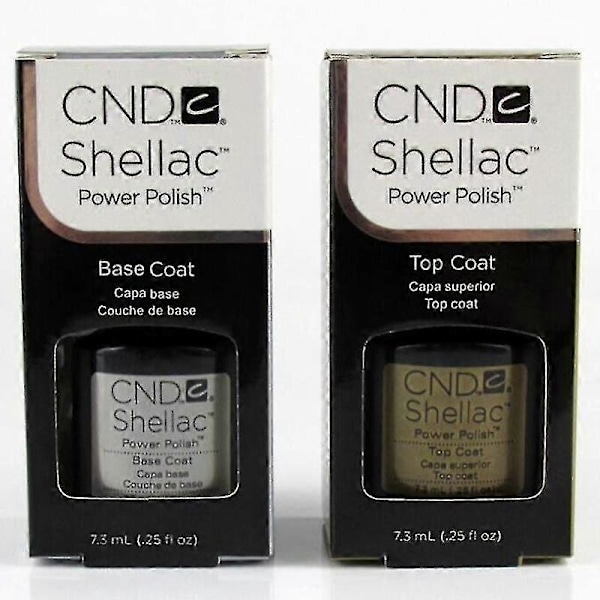 CND Shellac Bas- och Topplack Gelnagellack Avtagbart UV - Gratis Spårbar Frakt