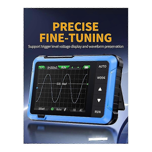 Oscilloskop/DDS Signalgenerator 2-i-1, 2,8 tums TFT, 10MHz bandbredd, 48MS/S samplingsfrekvens, Triggerfunktion Auto/Nomal-FO SAHN