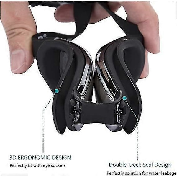 Simglasögon Läcker Inte Silikon Med Skyddsfodral Justerbara För Män Kvinnor Ungdom Barn Unisex Triathlon Simglasögon