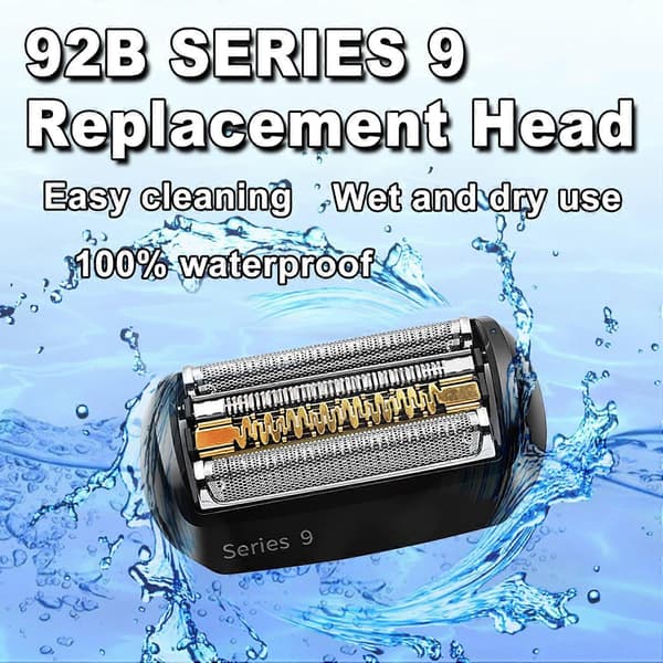 90B 92B ajopäät Braun Series 9 -parranajokoneille (musta)