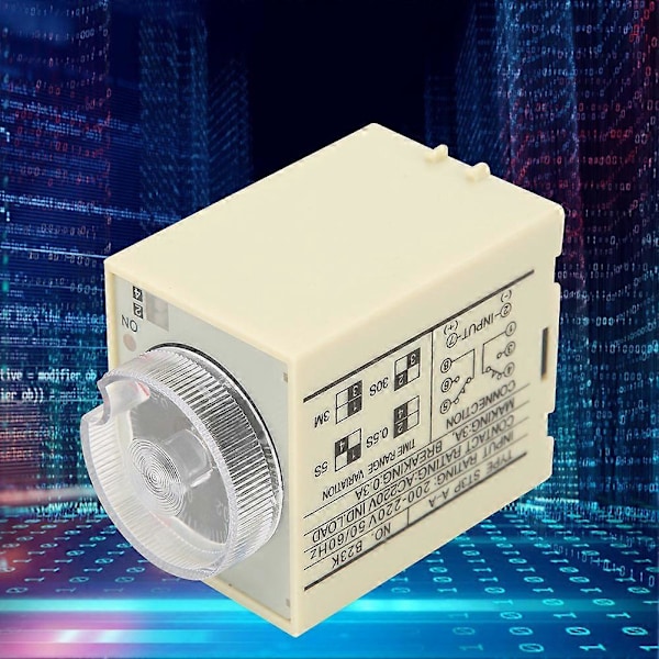 Justerbart Tidsrelä ST3PA-A AC220V 50/60Hz Anti-Interferens PC-Skal