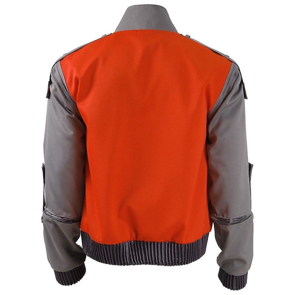 Cosdaddy Movie Back To The Future Cosplay Marty Mcfly Orange Röd Jacka Vuxna Män Halloween Carnival Kostym Red M