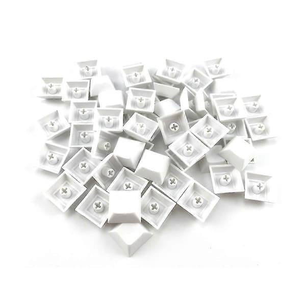 37 stk. PBT DSA 1u keycaps til Cherry MX custom keycap sæt, hvid