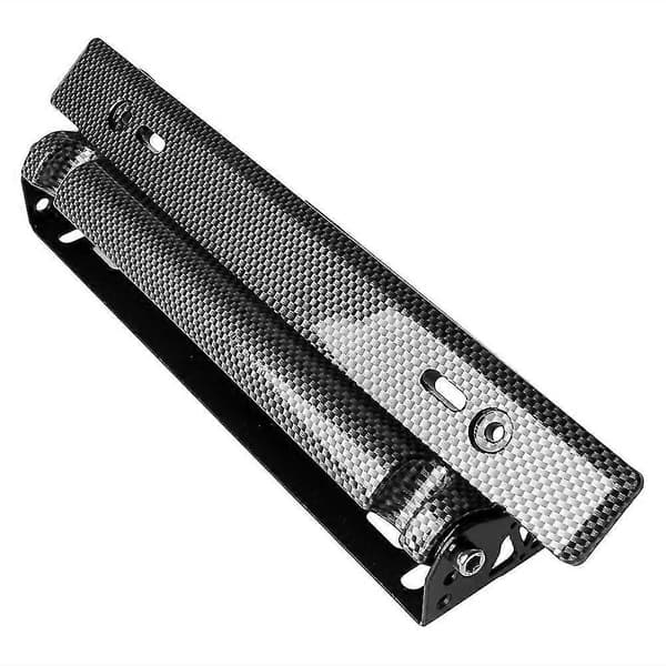 Universal Racing Kolfiber Justerbar Nummerplåtshållare för Bil