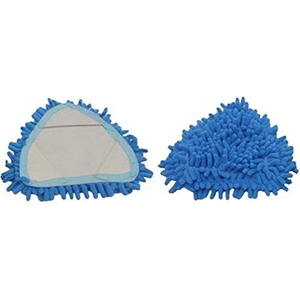 2X Moppipää Mikrokuitu Chenille Moppi Pölyhuiska Pää Kolmio Vettä Imevä Siivousmoppi Vaihtopää Kotisiivousväline (Sininen)