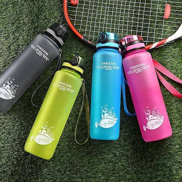 JUSCH Stor kapacitet kopp portabel frostad transparent rymdkopp stor utomhus sport vattenkopp vattenkokare orange gul frostad 1000ml(WZ2028),QINWEI-577