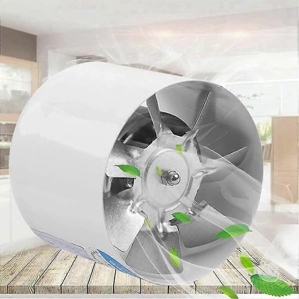 4 tommer Inline Kanalventilator Metalrør Ventilation Udstødningsventilator Mini Ekstraktor Vægventilator Med A