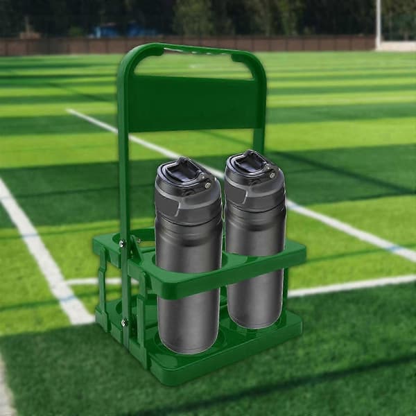 Sportvattenflaskhållare för 4 flaskor, bärbar hopfällbar vattenflaskhållare Green