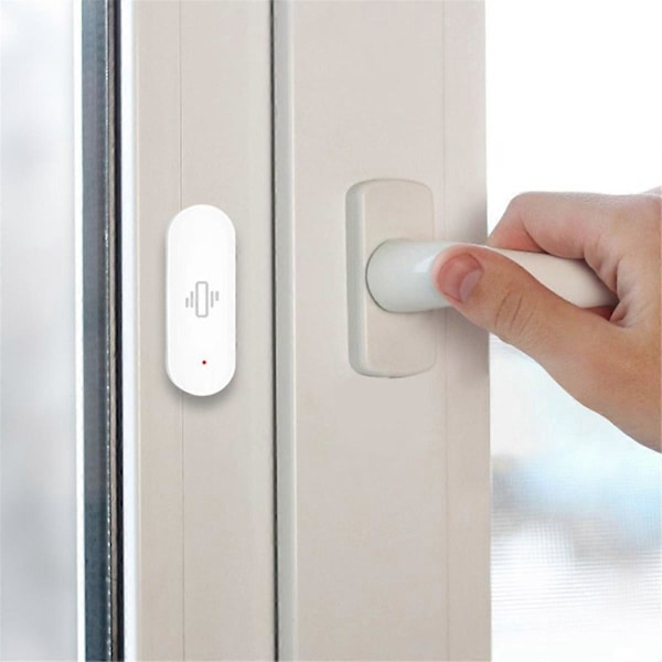 Tuya WiFi Smart Vibrationssensor Rörelsedetektering Realtids Fjärrövervakning Alarm för Hem Fönster Dra