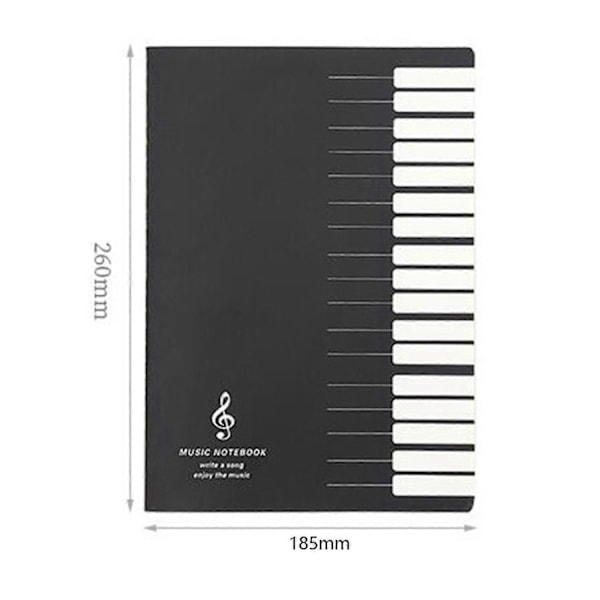 Musiknotesbog med fem linjer - Notenotade - Stavebog