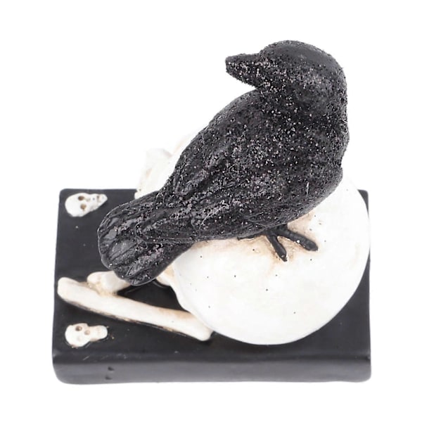 Skelet Figur Skræmmende Rige Detaljer Livlige Farver Stærk Resin Stabil Kranie Figur Halloween Dekoration Krage På Kranie