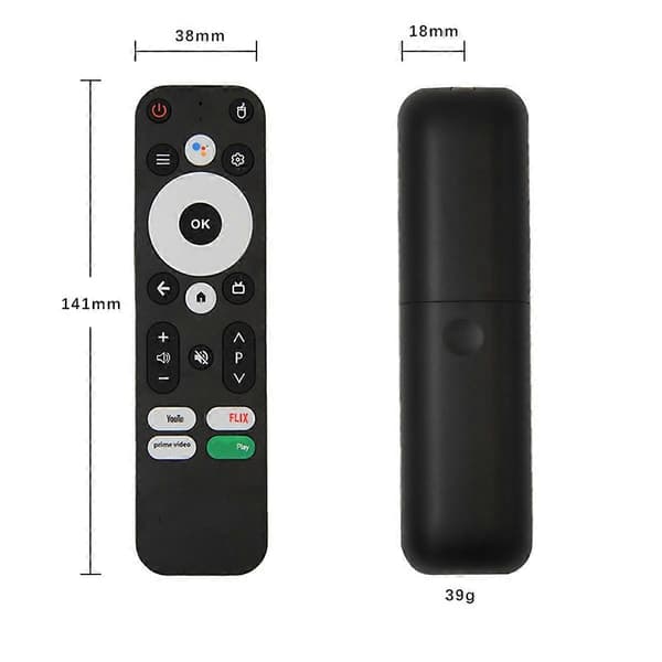 KM2 KM2 PLUS Android 4K UHD TV Box Äänikaukosäädin Musta