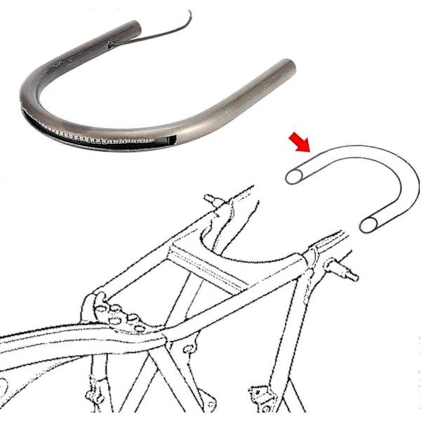 Cafe Racer Loop Med Lys 23,1 cm 21,1 cm 17,5 cm Rør Cafe Racer Bag Sæde Ramme Bøjle B Stil Sæde LED Bremse Blinklys Universal til Honda til Yam