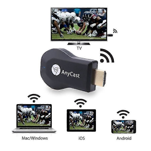 Mobiltelefon Trådlös Wifi Push Treasure Anycast M9 Plus G2 Hdmi Med Skärm Hdtv