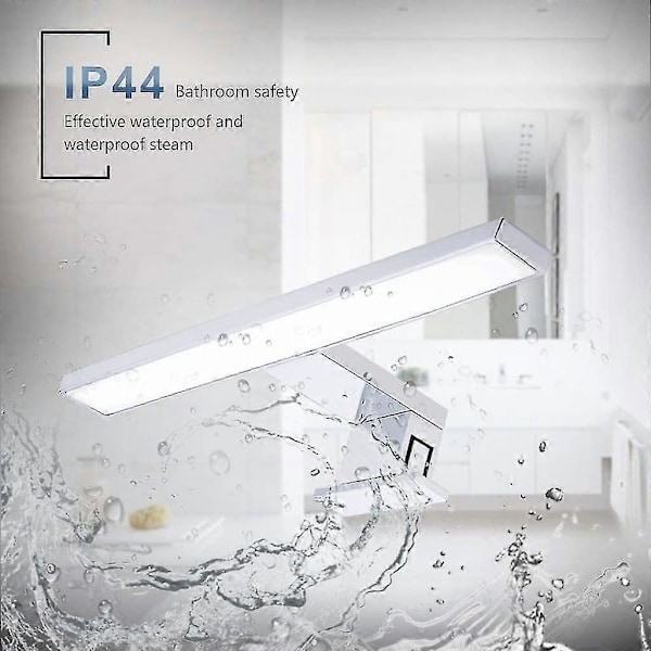 LED Spejlslys, IP44, Overflademonteret Lys + Klemmelys, Badeværelseslys, Makeuplys, Badeværelsesskablys, Overflademonteret Lys