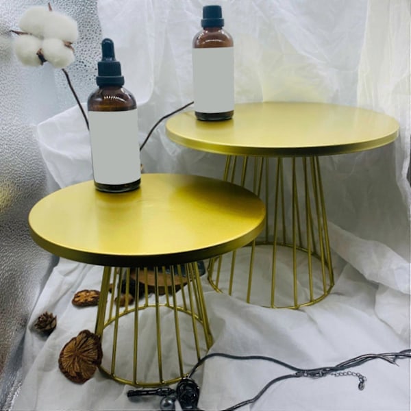 2 stk. Metal Kagefade, 8/10 tommer Søjle Style Cupcake Display Stand Dessertbakke Tærtefade Til Bagning