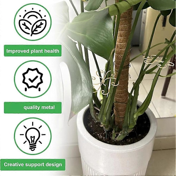 6 st Växtstöd, Metall Monstera Växtstöd