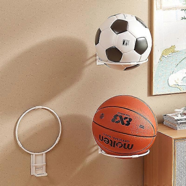 Självhäftande Bollhållare Väggfäste Basketboll Fotboll Hållare Vägg Boll Förvaringsställ - Yvan