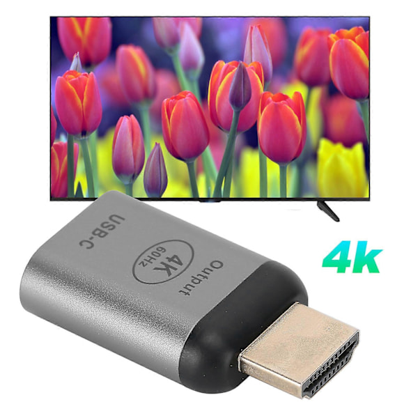 Type C Naaras HDMI Uros Adapteri Liitin Windows Android ja OS X:lle, Alumiiniseoskuori