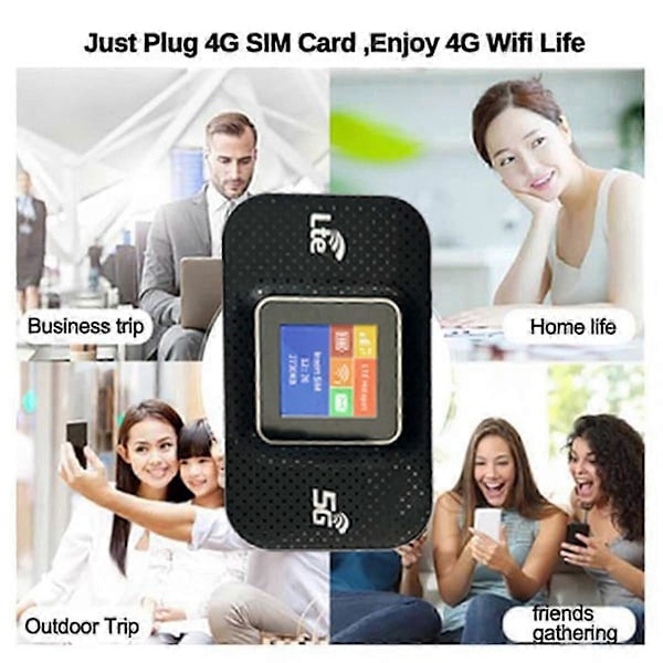 H807Pro 4G LTE WiFi Router 150Mbps 150M 3000MAh med SIM-kortplats-FO SAHN