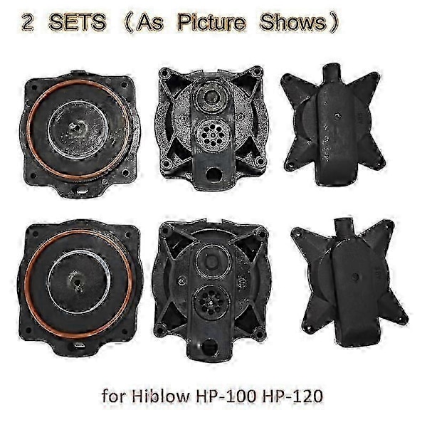 1 Sett Luftpumpe Membran Reparasjonssett for Hiblow HP-100 HP-120 Septisk Luftpumpe