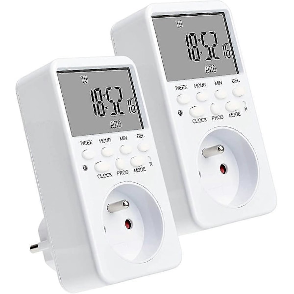 Digital Programmerbar Stikkontakt Timer, Ukentlig Elektrisk Stikkontakt Timer