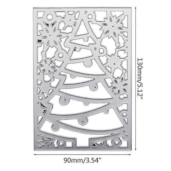 Julgran Skärmall Stencil För DIY Julklappspaket Ornament