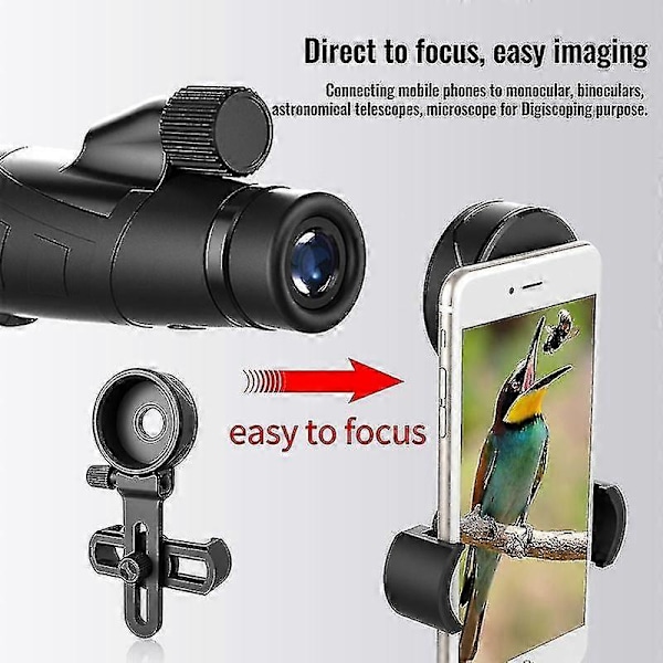 High Definition Upgrade Universal Mobiltelefon Adapter Beslag Klips Montering Blødt Gummimateriale Til Kikkert