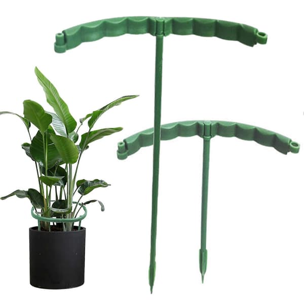 4/8-pack växtstöd i plast, halvcirkelformad växtstödsring för inomhus- och utomhusväxter Long 4pcs