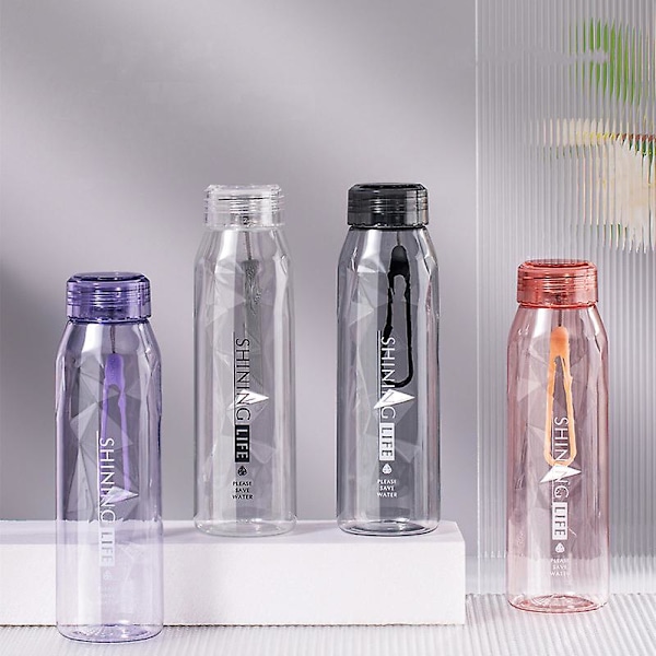 JUSCH Stor plastikkop frisk, enkel, bærbar og moderigtig vandkop 3045 karat ledsagerkop (enkel) - hvid 570ml(WZ2005),QINWEI-7