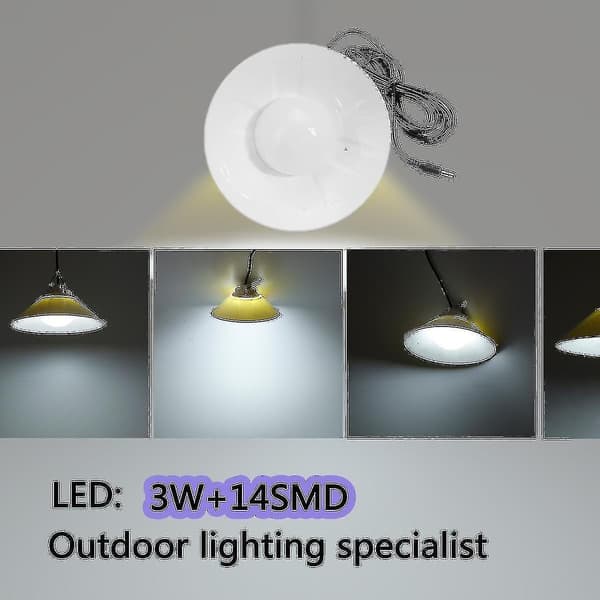 5w Cob+5w 14smd Solpanel System Lys Kit Led Lampe Pære Udendørs Camping Nødlanterne