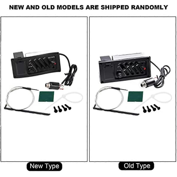 4-bands gitarrpickup EQ-7545R Gitarrförförstärkare Equalizer Stöd BASS MIDD TREB PRES och lämplig för klassiska, akustiska, folkgitarrer Speltillbehör
