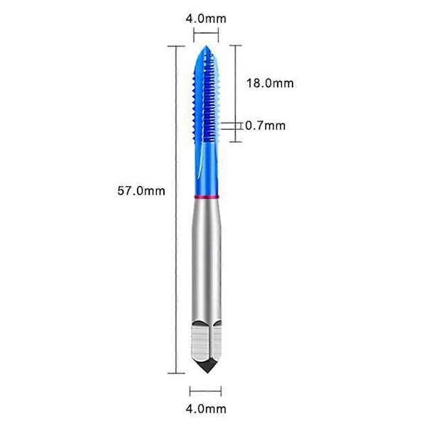 Høyhastighetsstål Spesial Skruespiss Maskintappe Bit (M4x0.7 Spiss)