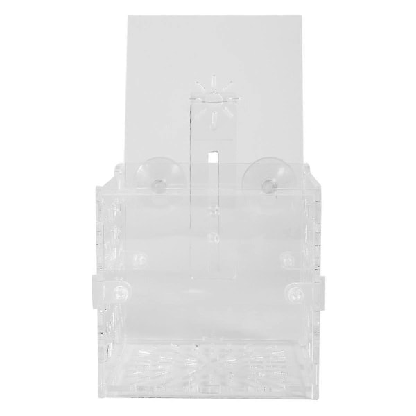 Akvarium Uppfödnings Isolationsbox Partition Inkubator Akryl Transparent Akvarium Inkubator Rack (10x10x10cm)