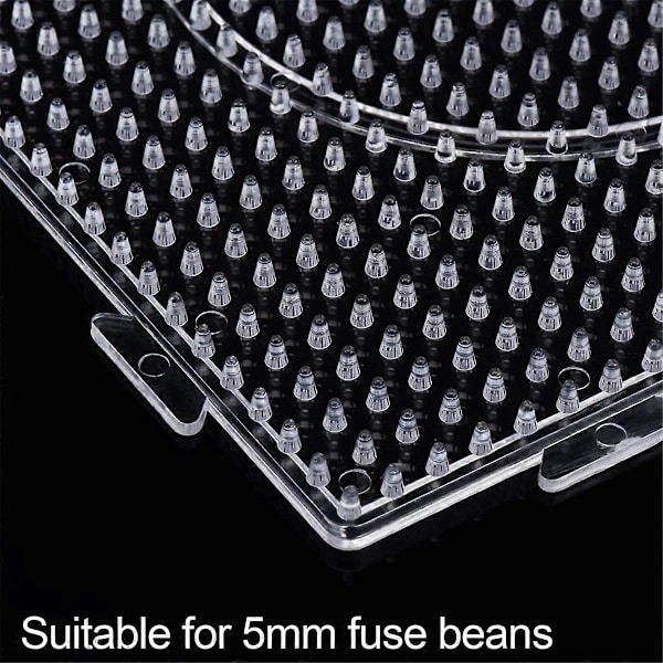 20 ST Stora Pärlplattor Fyrkantiga Plastpärlplattor 5mm Genomskinliga Pärlplattor Plast Me