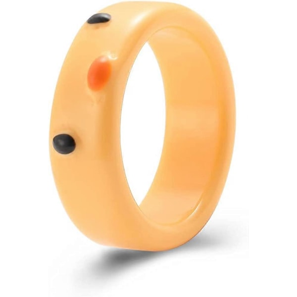 5-6 st Y2k Akryl Groda Fingerringar Set Harts Färgglada Anka Djur för Kvinnor Flickor Tonåringar Vänskap Söt Rolig Tecknad Tjock Party Geometriska Smycken