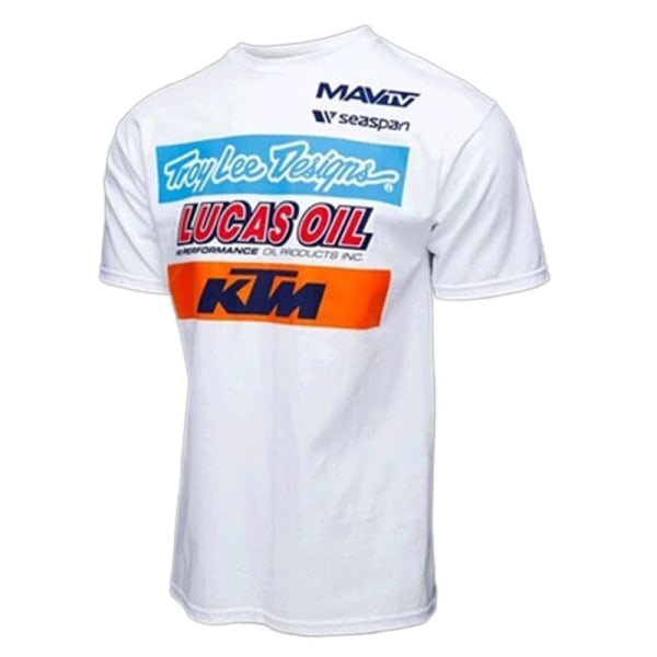 Sommar MOTO downhill kostym cykeldräkt kortärmad topp racing kostym white XXL