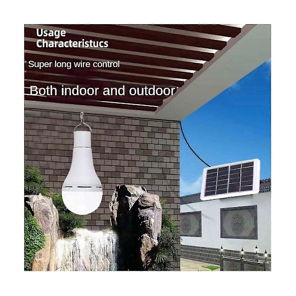 LED Aurinkolamppu Ladattava Energialamppu Sisä- ja Ulkokäyttöön, Retkeilyyn, Aurinkotelttalamppu Kaukosäätimellä