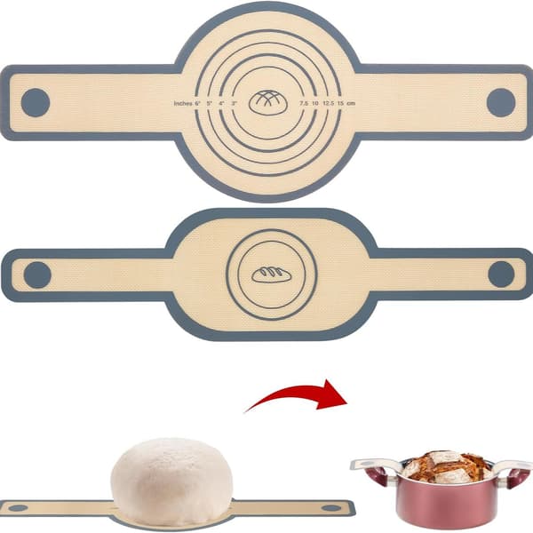 Bakematter, 2-pakning, silikon, non-stick, langt håndtak