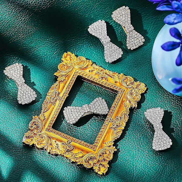 6 Stycken Strass Kristall Hårspännen för Kvinnor Klara Hårrosetter Hårnålar Mini Strass Alligator Hårspännen Bröllop Hårsmycken Brudhåraccessoarer