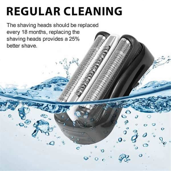 32B Ersättningsrakhuvud för Braun Series 3 301S 310S 320S 330S