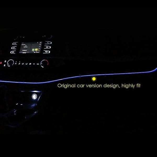 Bil Blå LED Central Kontroll Instrumentpanel Ambient Belysning för Highlander 2013 2014 2015 2016 2017