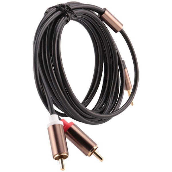 Jack 3,5 mm til 2 RCA Audio Kabel Han til Han RCA Adapter 1 m