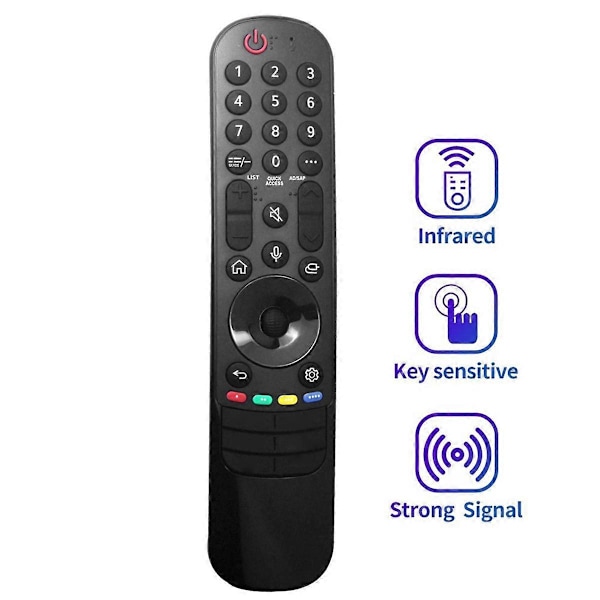 Erstatningsfjernbetjening MR22GA AKB76039902 til LG Smart TV 2022 OLED TV Z2, G2, C2, B2, A2 QNED99, 90, 85, 80