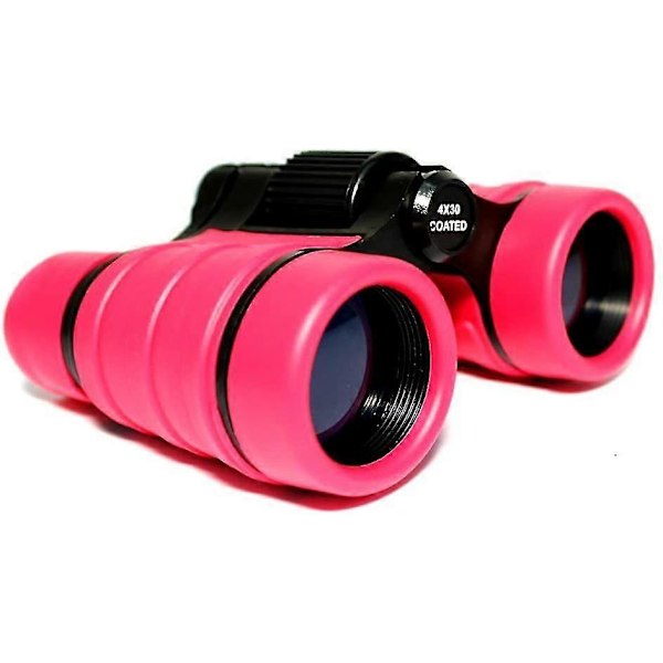 Kikkert til børn, kikkertlegetøj 4x30 til alderen 3 4 5 6 7 8 år, gaver til børn, pink