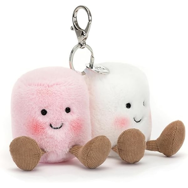 Jellycat par sjove marshmallow taskevedhæng nøgleringe