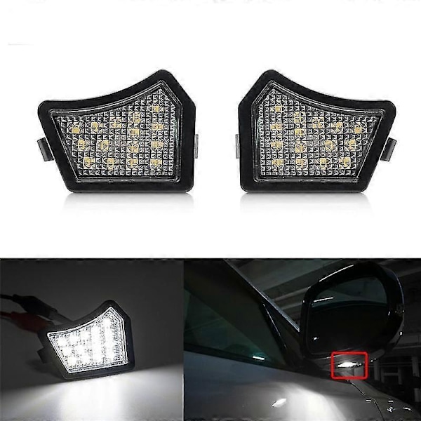 2 stk LED Under Side Mirror Lights Velkommen Puddles for C30 C70 S40 S60 S80 V40 V50 V70 XC70 XC90 3121