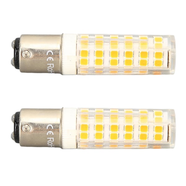 2 stk. BA15D LED-pærer Dimbar 6W Dobbel Kontakt DC Bajonett Sokkel 540LM 76 LED Varmt Lys 60W Halogenpærer Tilsvarende 100?130V